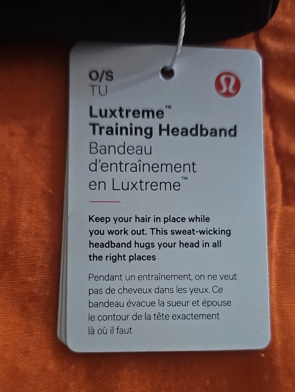 Lululemon LUXTREME Training Headband, One Size!! Black And Silver!